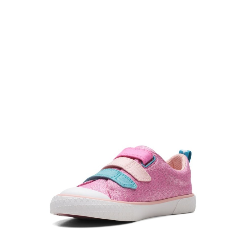 Clarks Foxing Play Djevojčice Platnene Cipele Roze | Hrvatska-29376