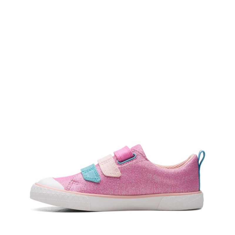 Clarks Foxing Play Djevojčice Platnene Cipele Roze | Hrvatska-29376