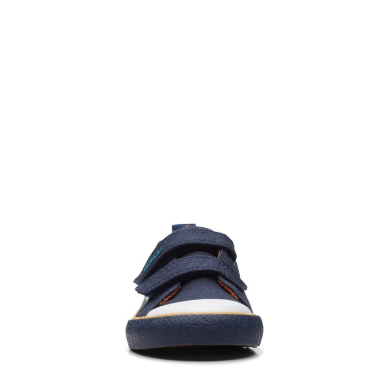 Clarks Foxing Play Toddler Dječake Platnene Cipele Tamnoplave | Hrvatska-35789