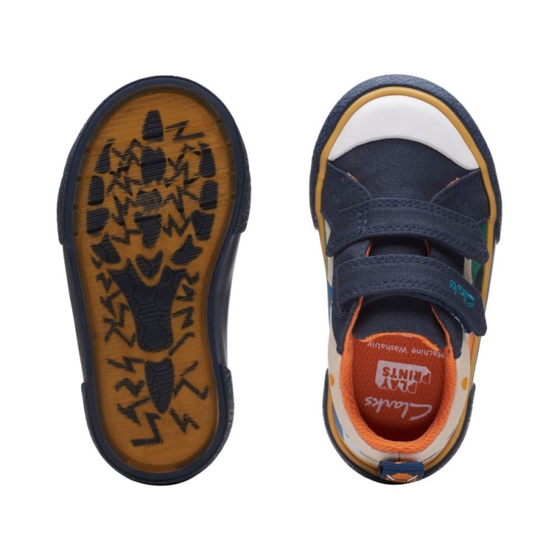 Clarks Foxing Play Toddler Dječake Platnene Cipele Tamnoplave | Hrvatska-35789