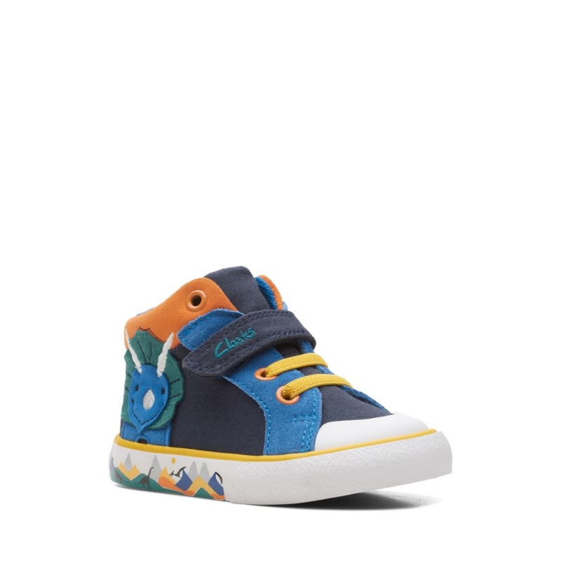 Clarks Foxing Pop Toddler Dječake Platnene Cipele Tamnoplave | Hrvatska-81426