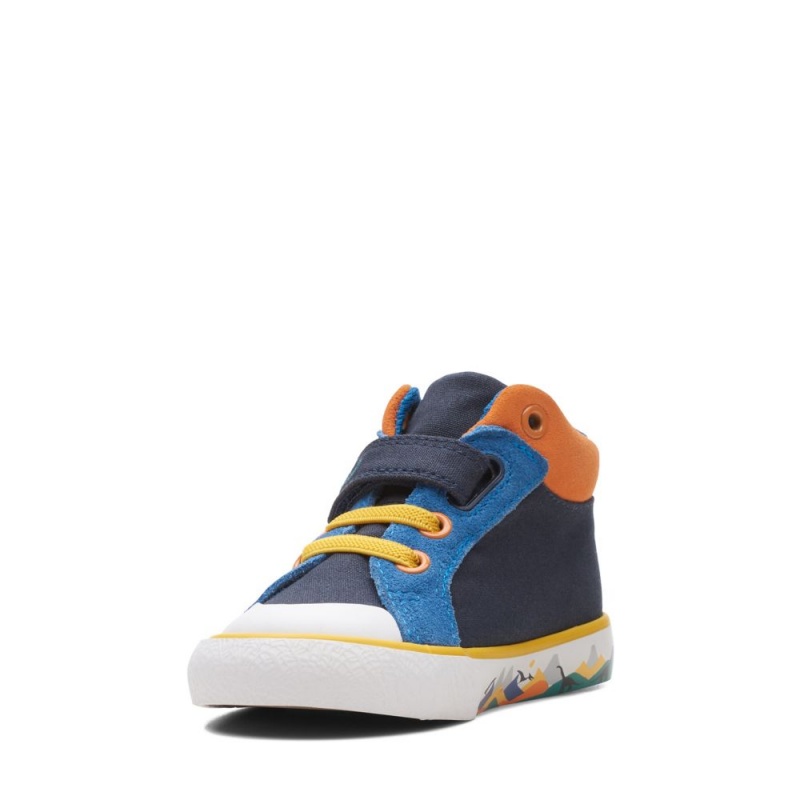 Clarks Foxing Pop Toddler Dječake Platnene Cipele Tamnoplave | Hrvatska-81426