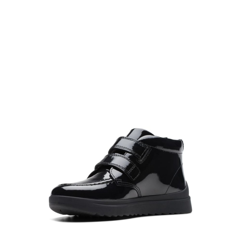 Clarks Goal Strap Dječake School Shoes Crne | Hrvatska-95183