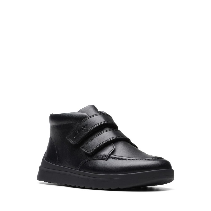 Clarks Goal Strap Dječake School Shoes Crne | Hrvatska-27168