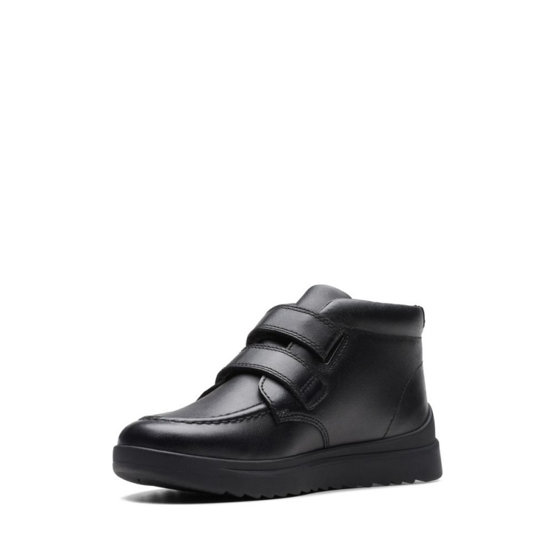 Clarks Goal Strap Dječake School Shoes Crne | Hrvatska-27168