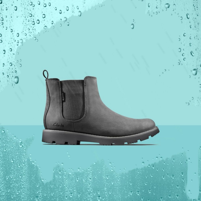 Clarks Heath Sea GORE-TEX Dječake Cizme Tamno Sive | Hrvatska-76405