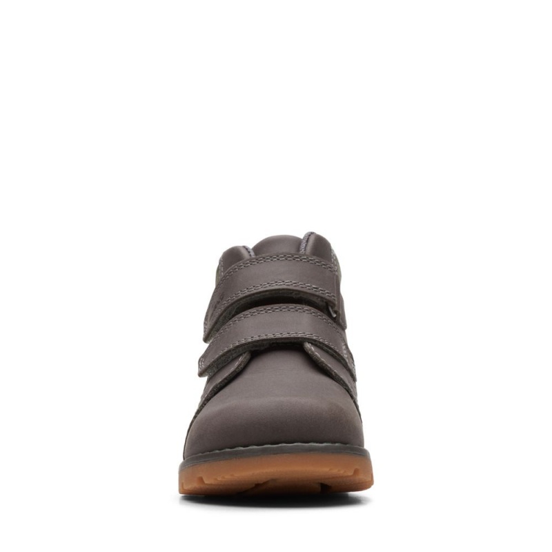 Clarks Heath Strap Toddler Dječake Cizme Sive | Hrvatska-91730