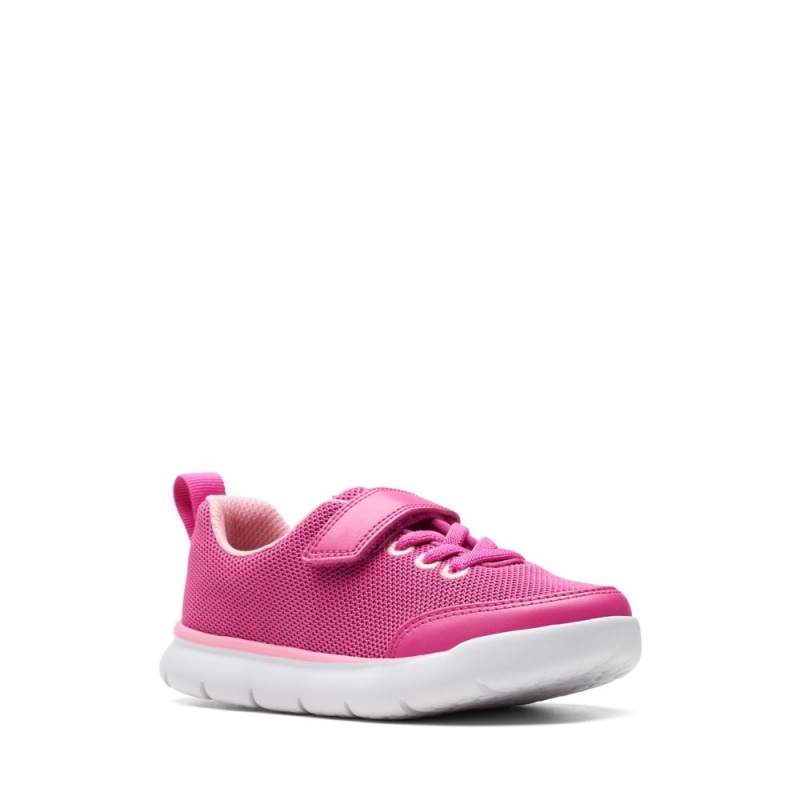 Clarks Hoop Run Dječake Tenisice Roze | Hrvatska-17086