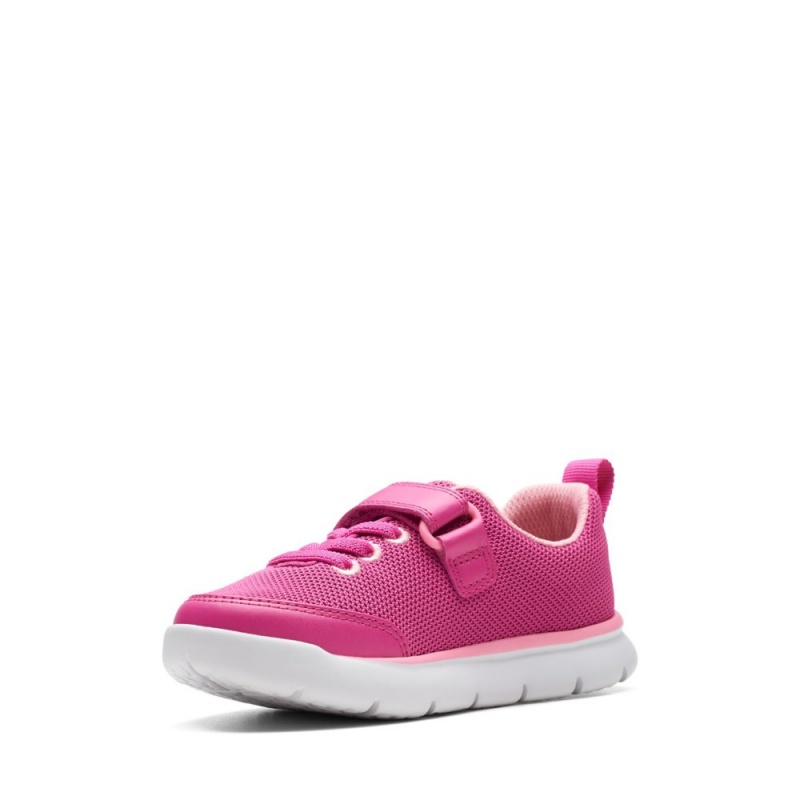 Clarks Hoop Run Dječake Tenisice Roze | Hrvatska-17086