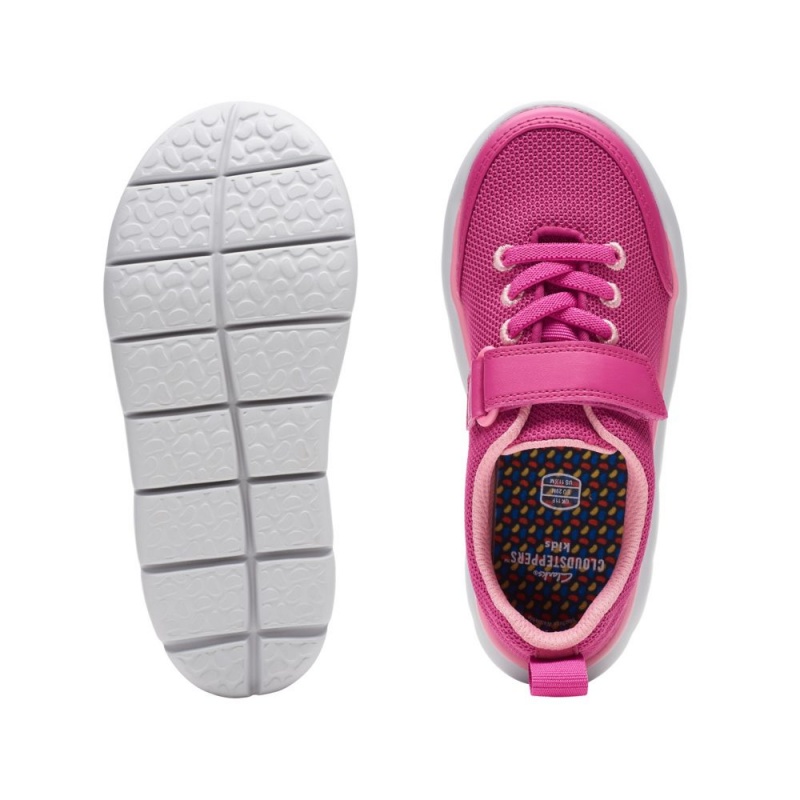 Clarks Hoop Run Dječake Tenisice Roze | Hrvatska-17086