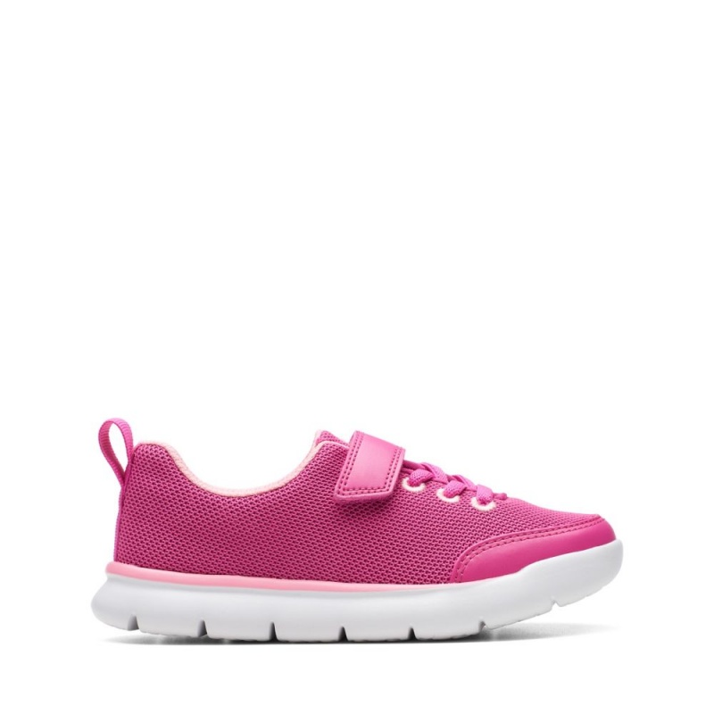 Clarks Hoop Run Dječake Tenisice Roze | Hrvatska-17086