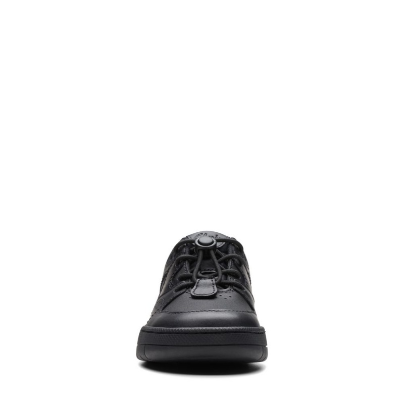 Clarks Kick Step Djevojčice School Shoes Crne | Hrvatska-43708