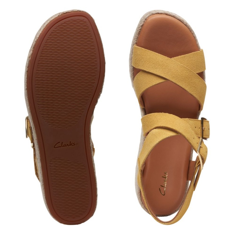 Clarks Kimmei Buckle Ženske Sandale s platformom Žute | Hrvatska-90524