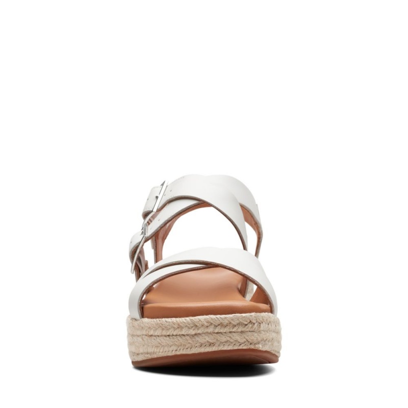 Clarks Kimmei Buckle Ženske Sandale s platformom Bijele | Hrvatska-25871