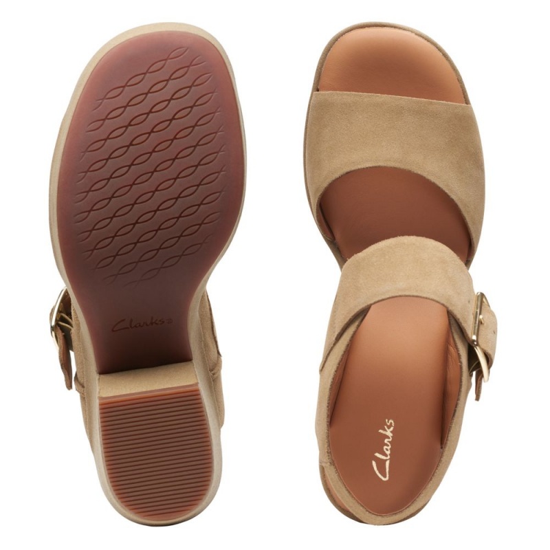 Clarks Kimmei Hi Strap Ženske Sandale na Petu Tamno Smeđe | Hrvatska-93217