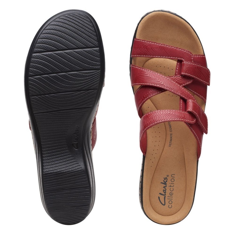 Clarks Merliah Karli Ženske Sandale s platformom Crvene | Hrvatska-06239