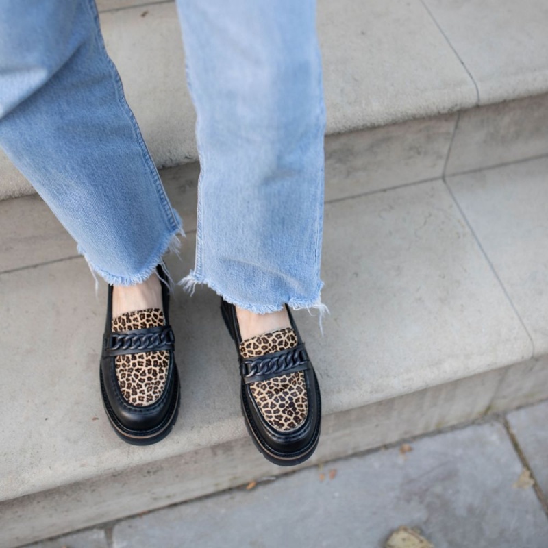 Clarks Orianna Edge Ženske Loafers Crne Leopard | Hrvatska-69748