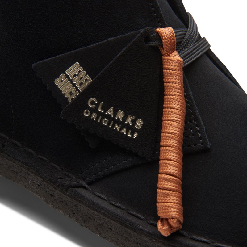 Clarks Originali Desert Boot Muške Gleznjace Crne | Hrvatska-92371