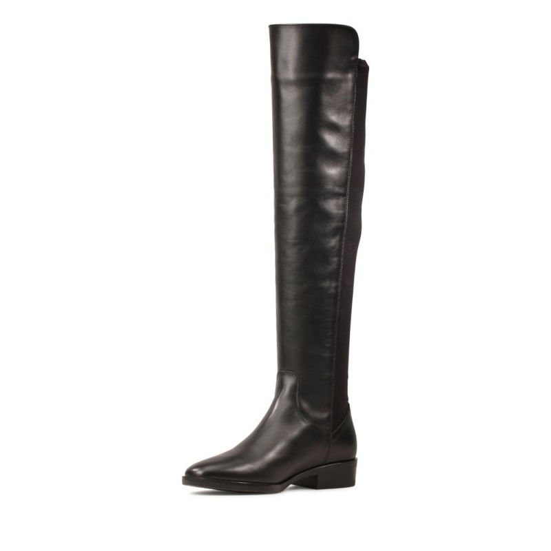 Clarks Pure Caddy Ženske Knee-high Boots Crne | Hrvatska-90587