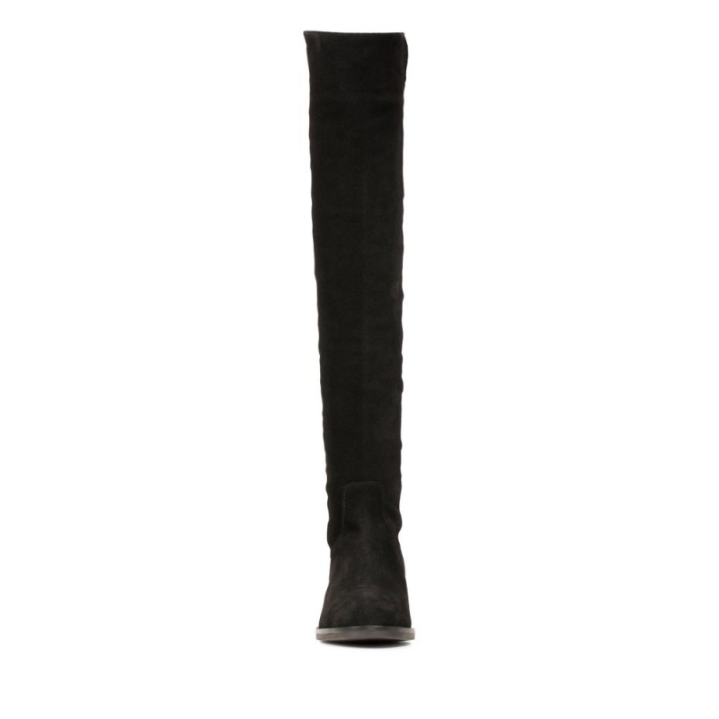 Clarks Pure Caddy Ženske Knee-high Boots Crne | Hrvatska-71903