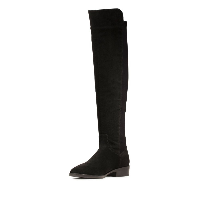 Clarks Pure Caddy Ženske Knee-high Boots Crne | Hrvatska-71903