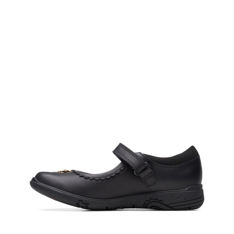 Clarks Relda Sea Djevojčice School Shoes Crne | Hrvatska-87036