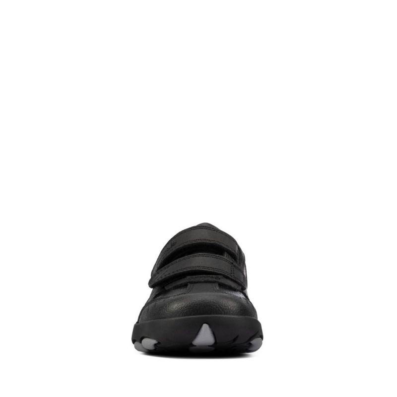 Clarks Rex Stride Toddler Dječake School Shoes Crne | Hrvatska-73824