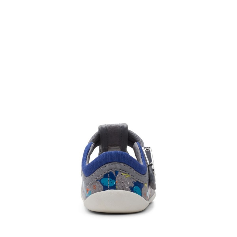 Clarks Roamer Sun Toddler Dječake Platnene Cipele Sive | Hrvatska-21698