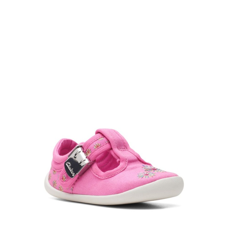 Clarks Roamer Sun Toddler Djevojčice Platnene Cipele Roze | Hrvatska-43071