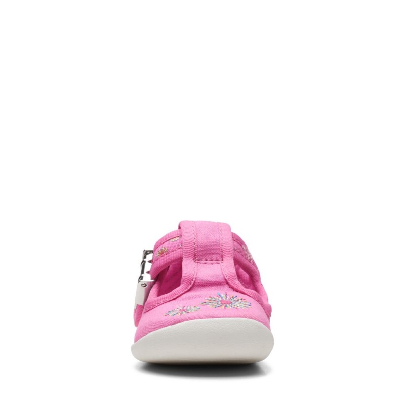 Clarks Roamer Sun Toddler Djevojčice Platnene Cipele Roze | Hrvatska-43071