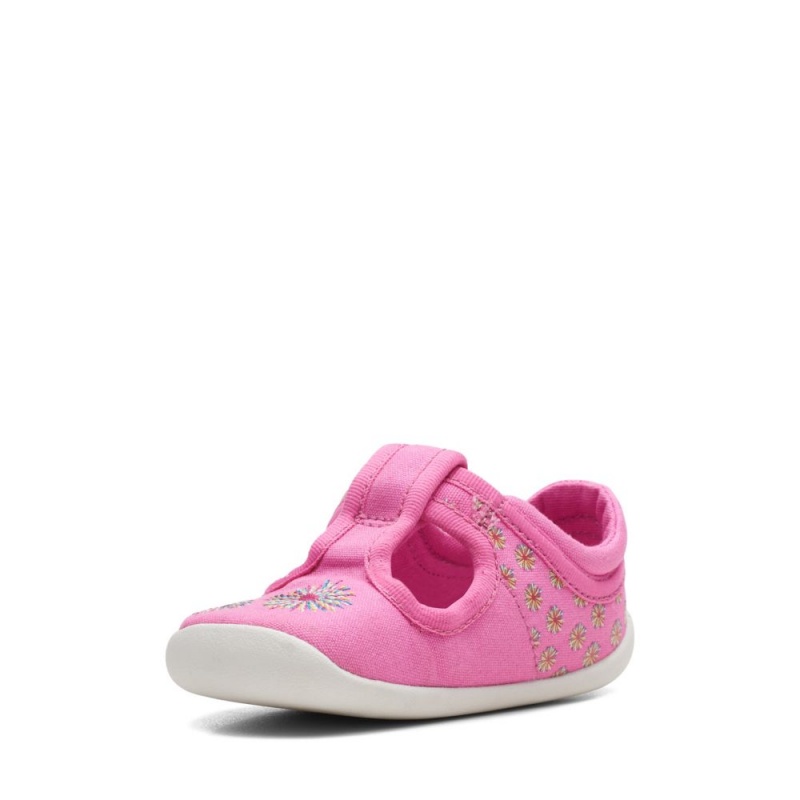 Clarks Roamer Sun Toddler Djevojčice Platnene Cipele Roze | Hrvatska-43071