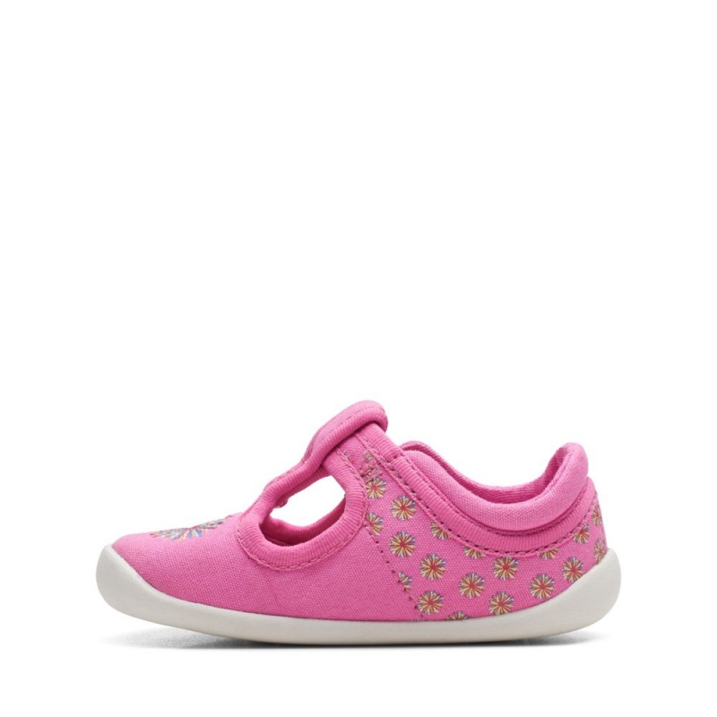 Clarks Roamer Sun Toddler Djevojčice Platnene Cipele Roze | Hrvatska-43071