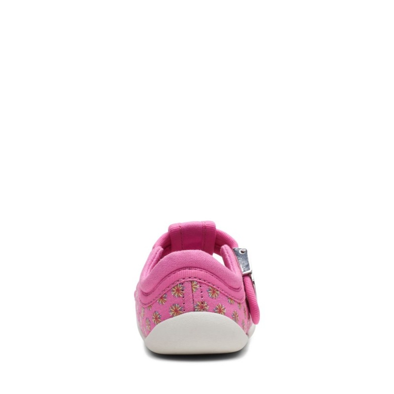 Clarks Roamer Sun Toddler Djevojčice Platnene Cipele Roze | Hrvatska-43071