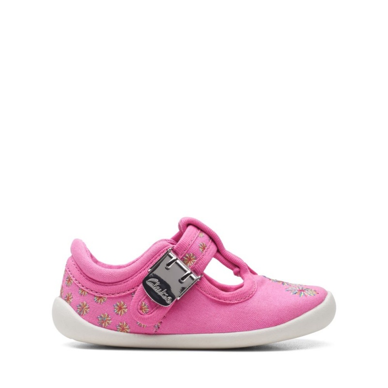 Clarks Roamer Sun Toddler Djevojčice Platnene Cipele Roze | Hrvatska-43071