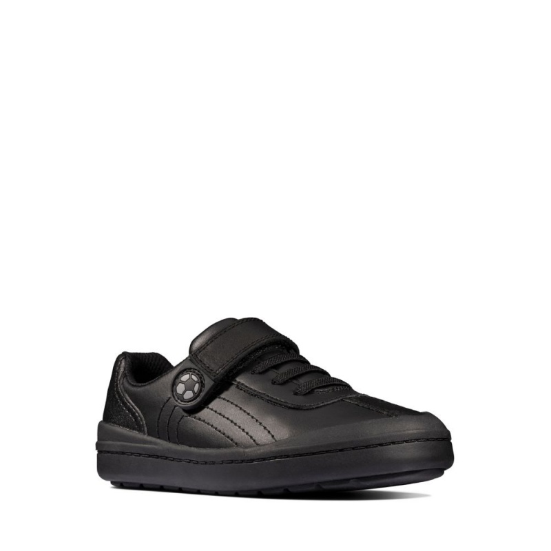 Clarks Rock Pass Dječake School Shoes Crne | Hrvatska-65423