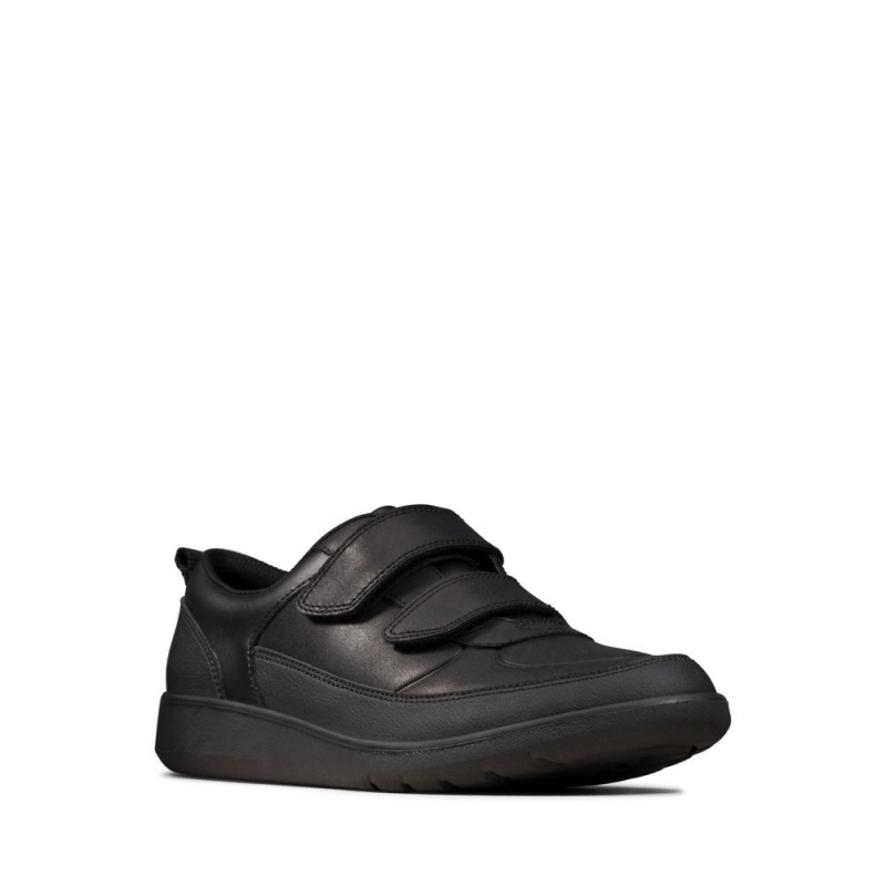 Clarks Scape Flare Youth Dječake School Shoes Crne | Hrvatska-34762