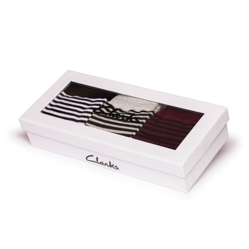 Clarks Stripe Socks 3 Pack Ženske Čarape Visebojne | Hrvatska-53042