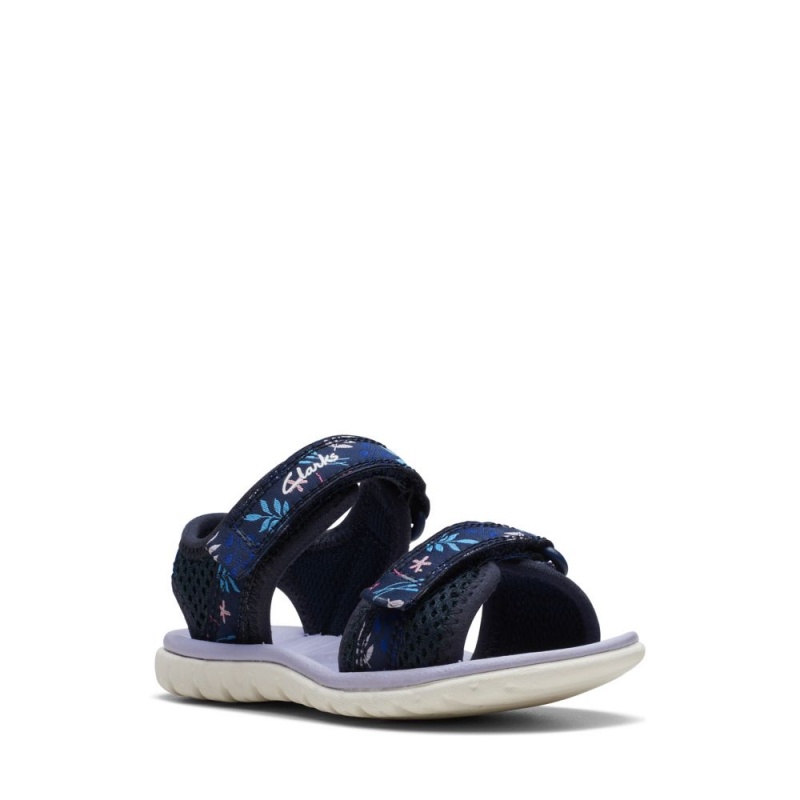 Clarks Surfing Tide Toddler Djevojčice Sandale Tamnoplave | Hrvatska-13695