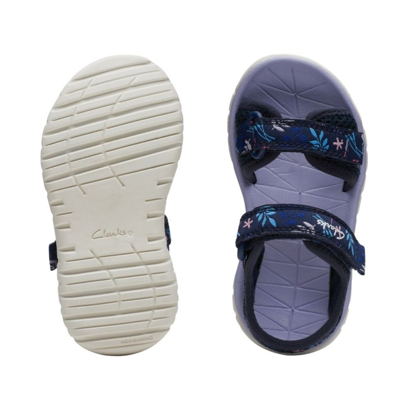 Clarks Surfing Tide Toddler Djevojčice Sandale Tamnoplave | Hrvatska-13695