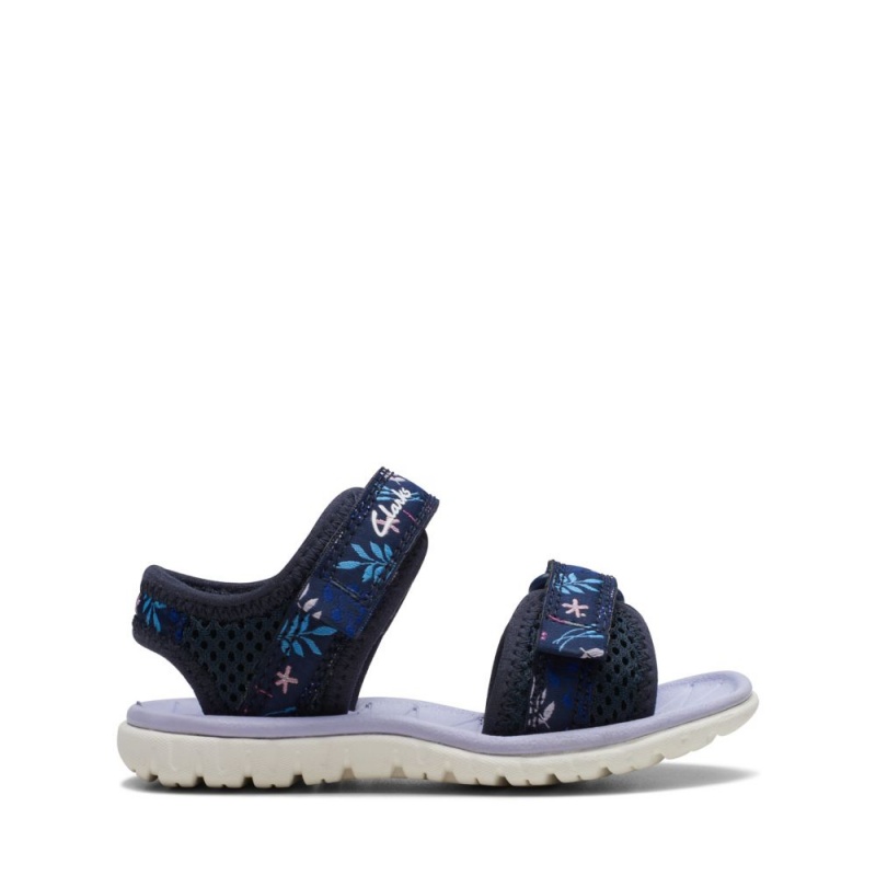 Clarks Surfing Tide Toddler Djevojčice Sandale Tamnoplave | Hrvatska-13695