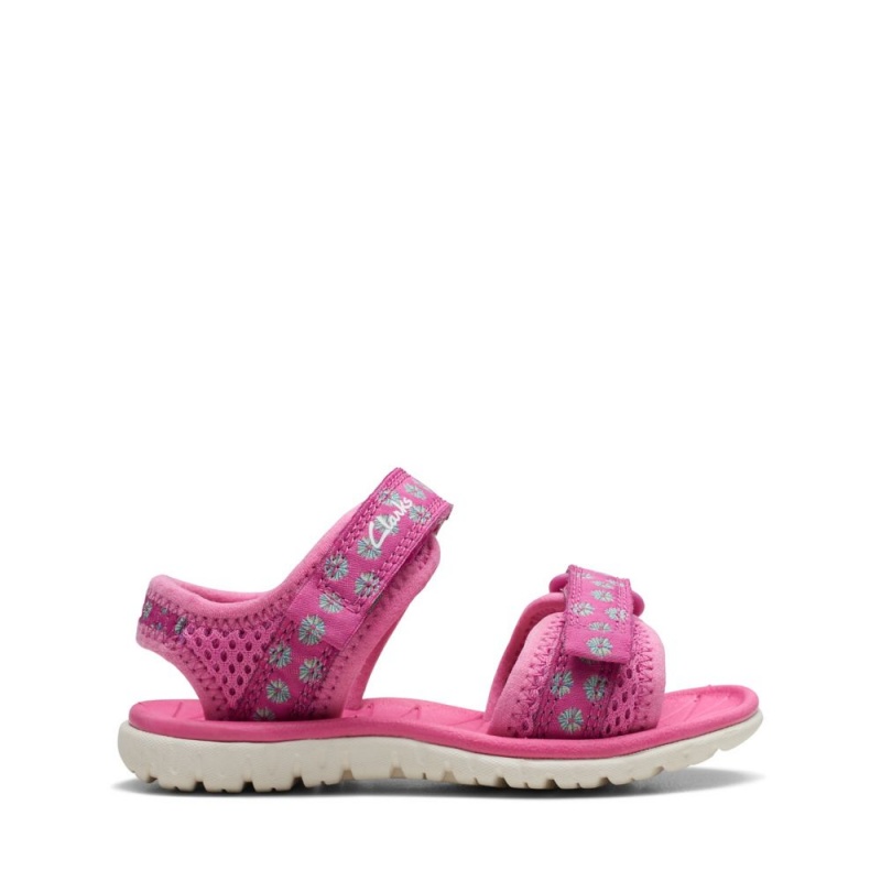 Clarks Surfing Tide Toddler Djevojčice Sandale Roze | Hrvatska-61805