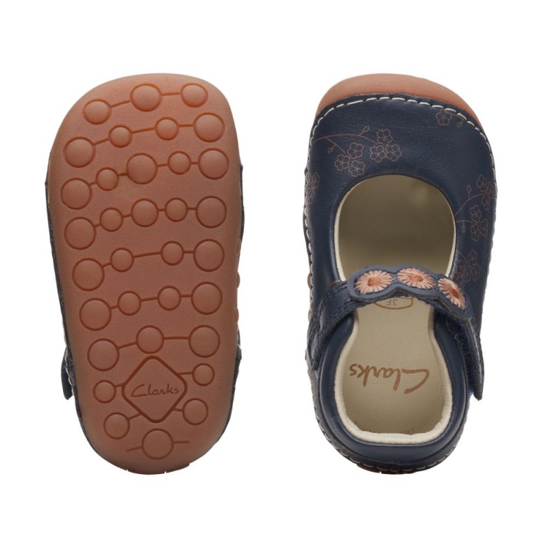 Clarks Tiny Flora Toddler Djevojčice Cipele Tamnoplave | Hrvatska-70248