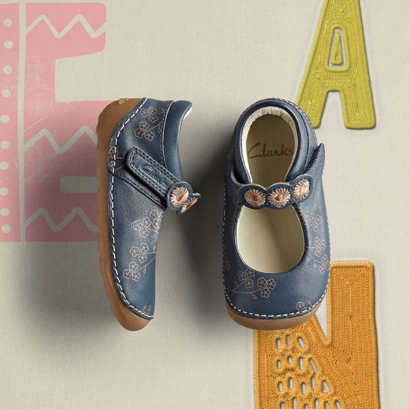 Clarks Tiny Flora Toddler Djevojčice Cipele Tamnoplave | Hrvatska-70248