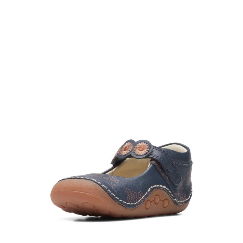 Clarks Tiny Flora Toddler Djevojčice Cipele Tamnoplave | Hrvatska-70248