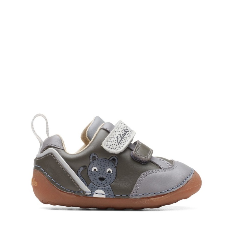 Clarks Tiny Print Toddler Dječake Cipele Sive | Hrvatska-12036