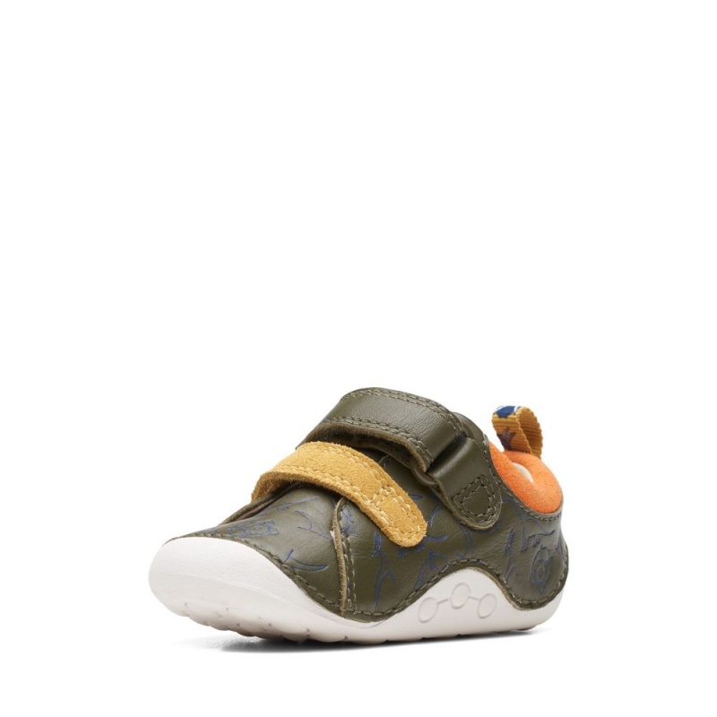 Clarks Tiny Rex Toddler Dječake Cipele Kaki Boja | Hrvatska-28569