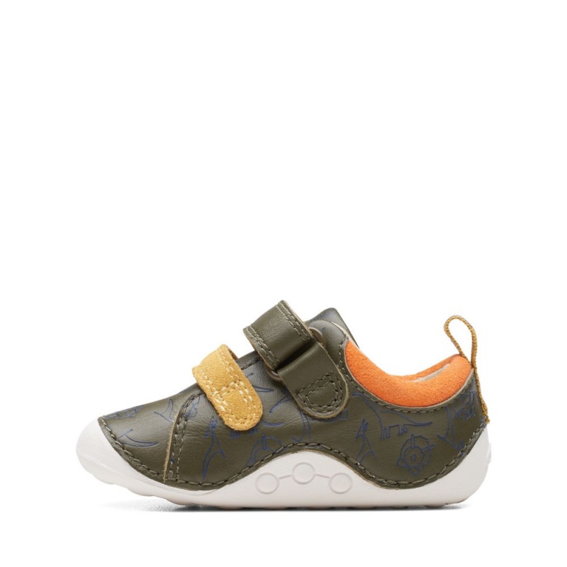 Clarks Tiny Rex Toddler Dječake Cipele Kaki Boja | Hrvatska-28569