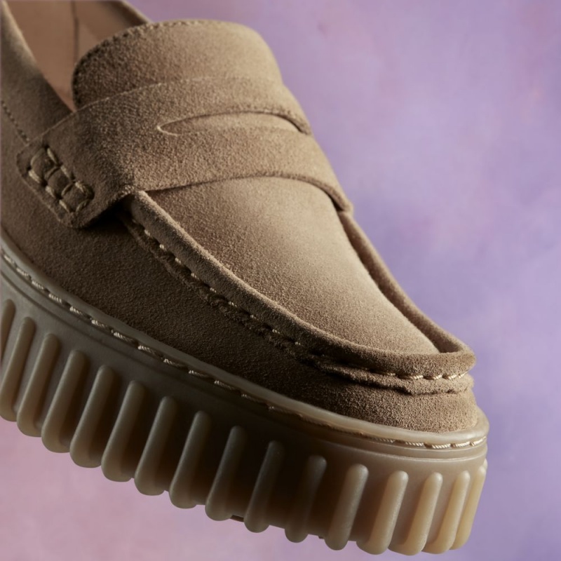 Clarks Torhill Penny Ženske Loafers Svijetlo Smeđe | Hrvatska-02431