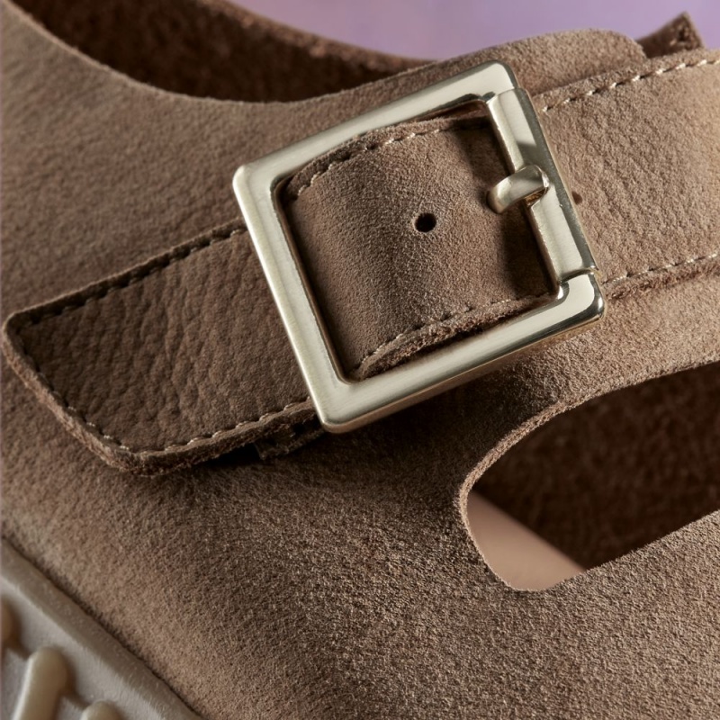 Clarks Torhill Seam Ženske Ravne Sandale Svijetlo Smeđe | Hrvatska-95678