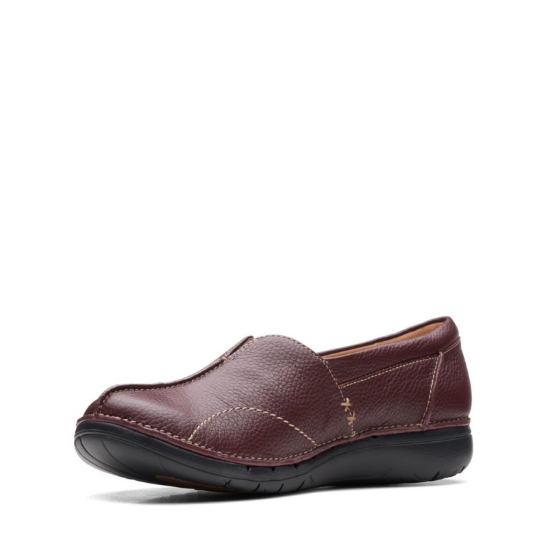 Clarks Un Loop Stride Ženske Ravne Cipele Bordo | Hrvatska-15482